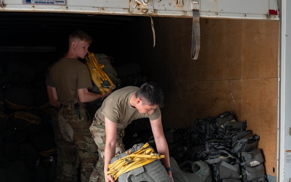 Loadmasters prepare aircraft ahead of Talisman Sabre 2025
