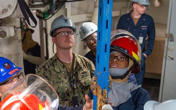 USS Ronald Reagan (CVN 76) Sailors Conduct General Quarters Drill