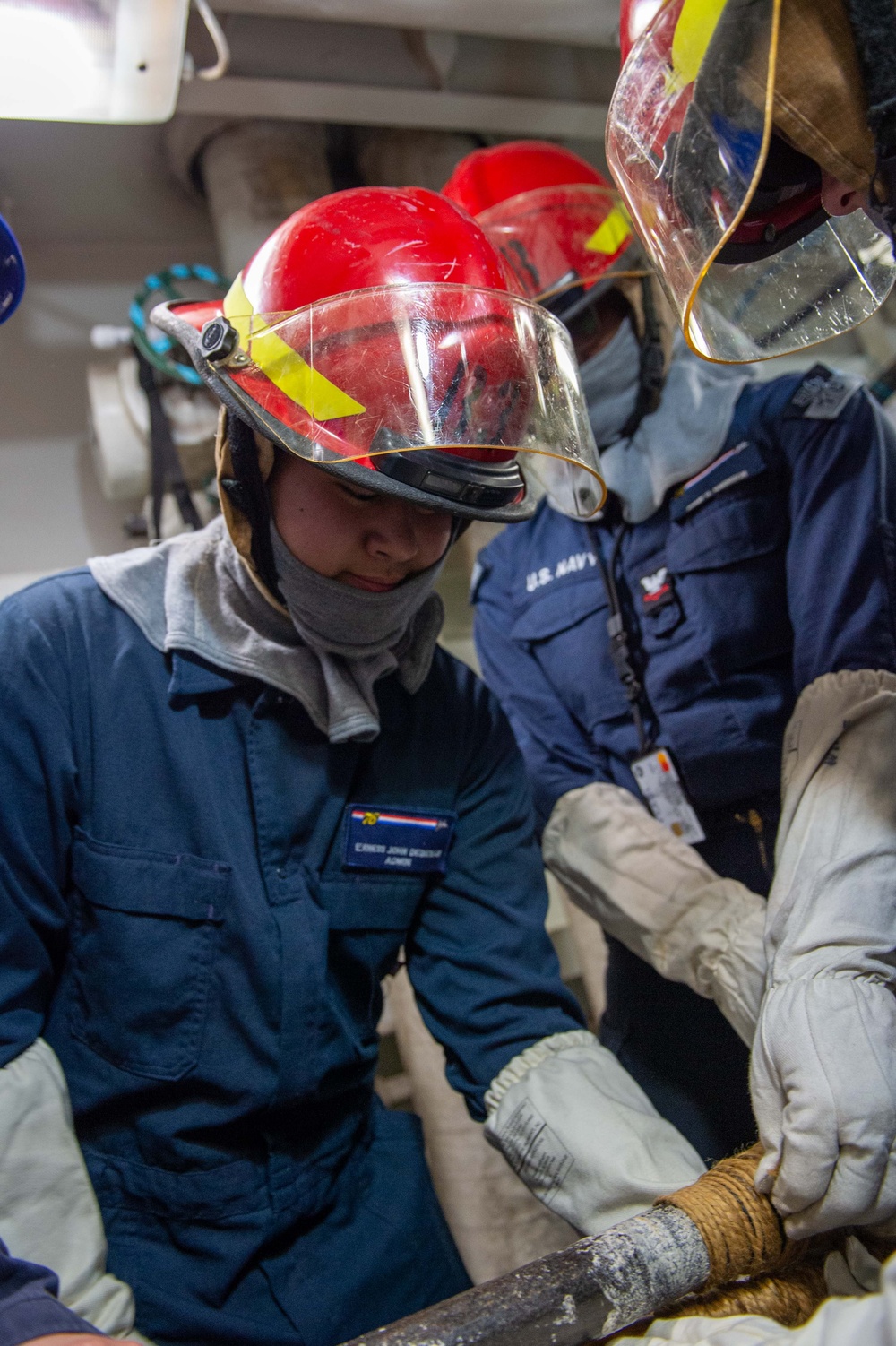 USS Ronald Reagan (CVN 76) Sailors Conduct General Quarters Drill