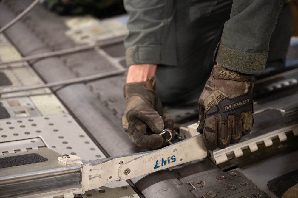 Loadmasters prepare aircraft ahead of Talisman Sabre 2025