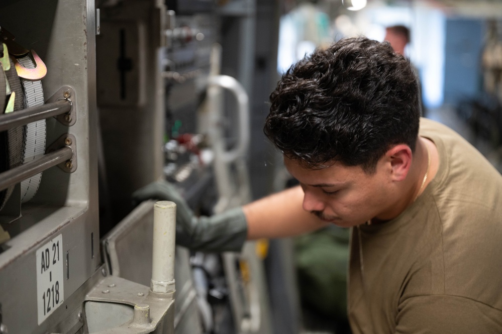 Loadmasters prepare aircraft ahead of Talisman Sabre 2025