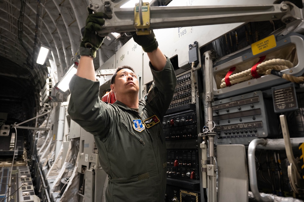Loadmasters prepare aircraft ahead of Talisman Sabre 2025