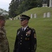 Sgt. Maj. James Fleming greets retired 1st Sgt. Brian Paape - 2025 National Best Warrior