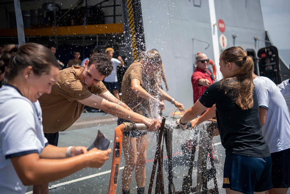 USS John P. Murtha goes underway