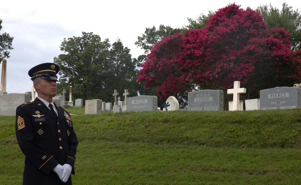 Retired 1st Sgt. Brian Paape awaits competitors - 2025 National Best Warrior