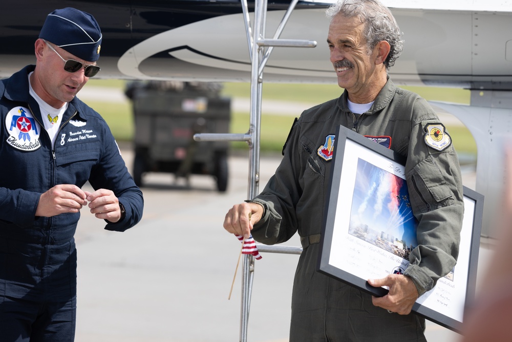 Soaring into Retirement: Superintendent Honored with Thunderbird Flight