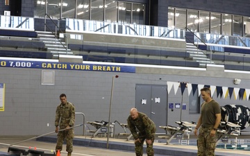 Infantry dives into water survival training