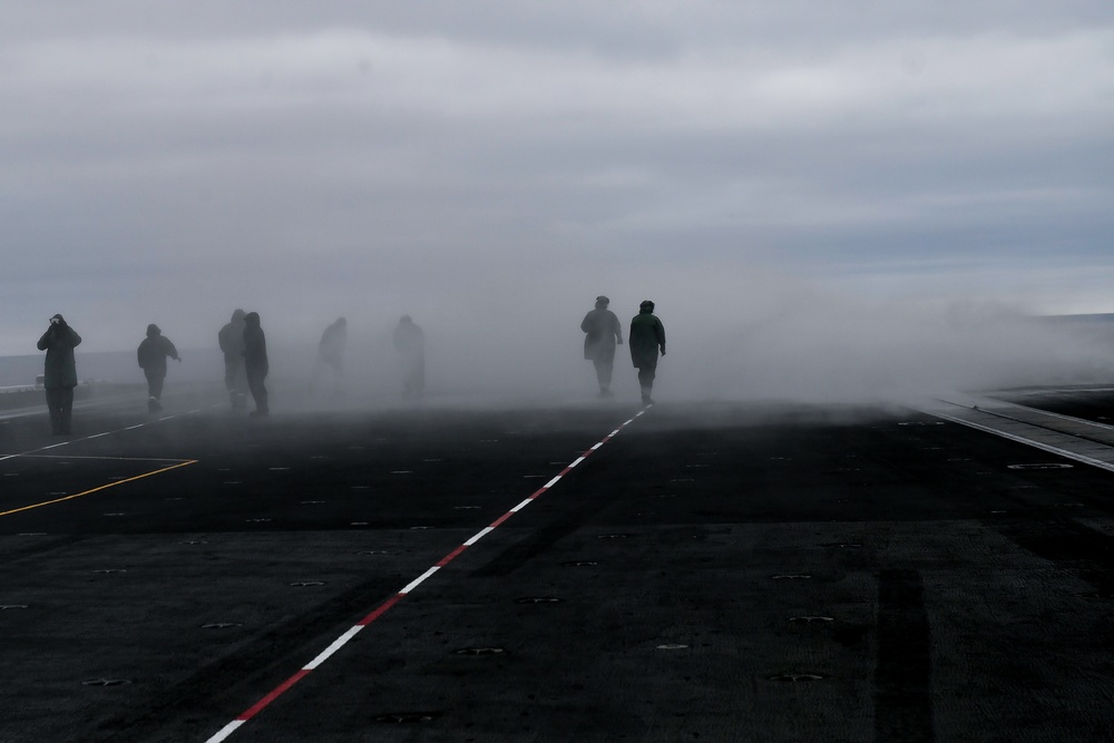 USS Theodore Roosevelt Saltwater Wash Down