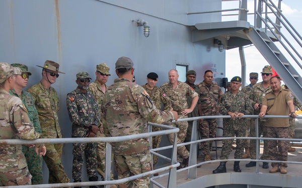 Senior Enlisted Allies visiting SSGT Robert T. Kuroda vessel