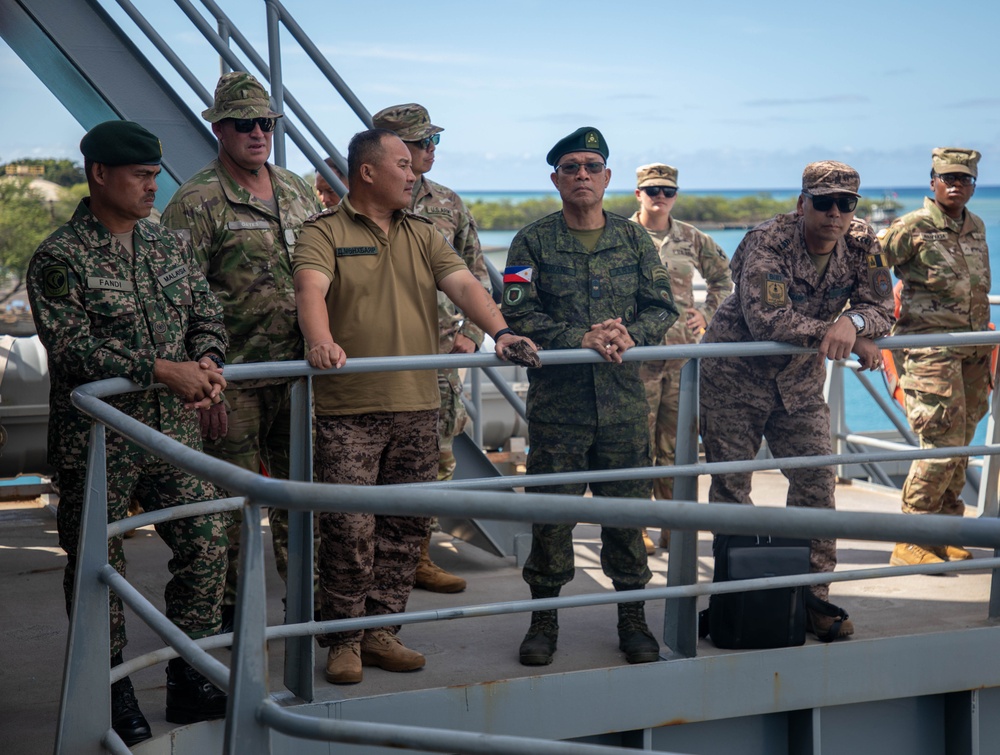Senior Enlisted Allies visiting SSGT Robert T. Kuroda vessel
