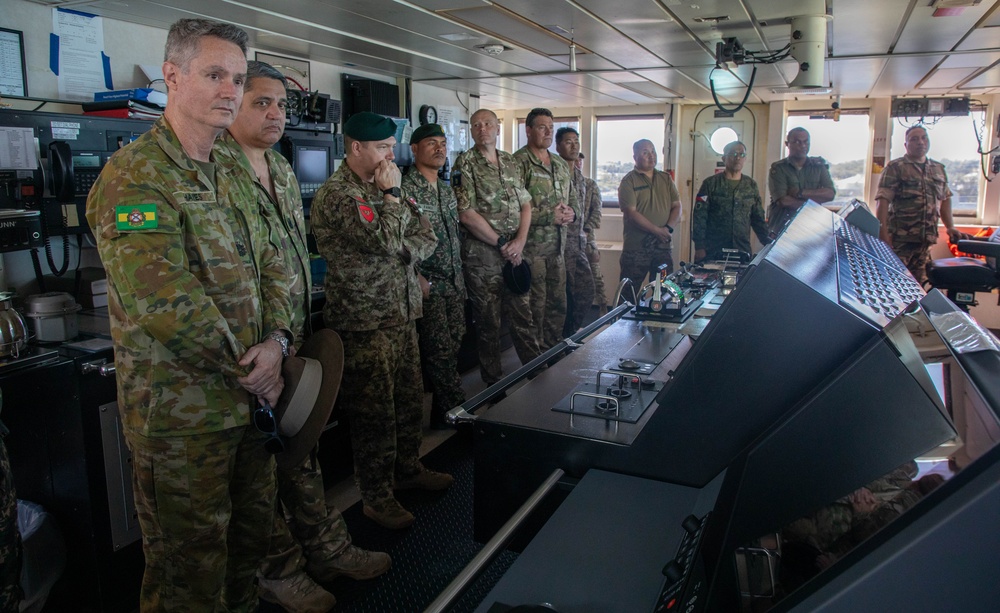 Senior Enlisted Allies visiting SSGT Robert T. Kuroda vessel