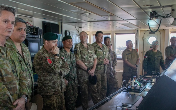Senior Enlisted Allies visiting SSGT Robert T. Kuroda vessel