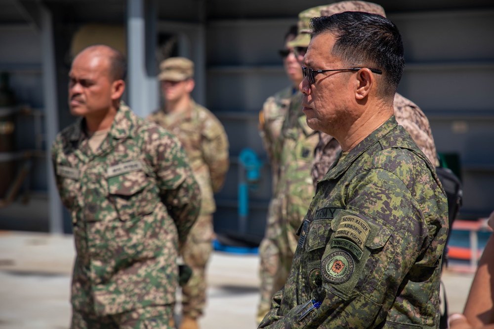 Senior Enlisted Allies visiting SSGT Robert T. Kuroda vessel