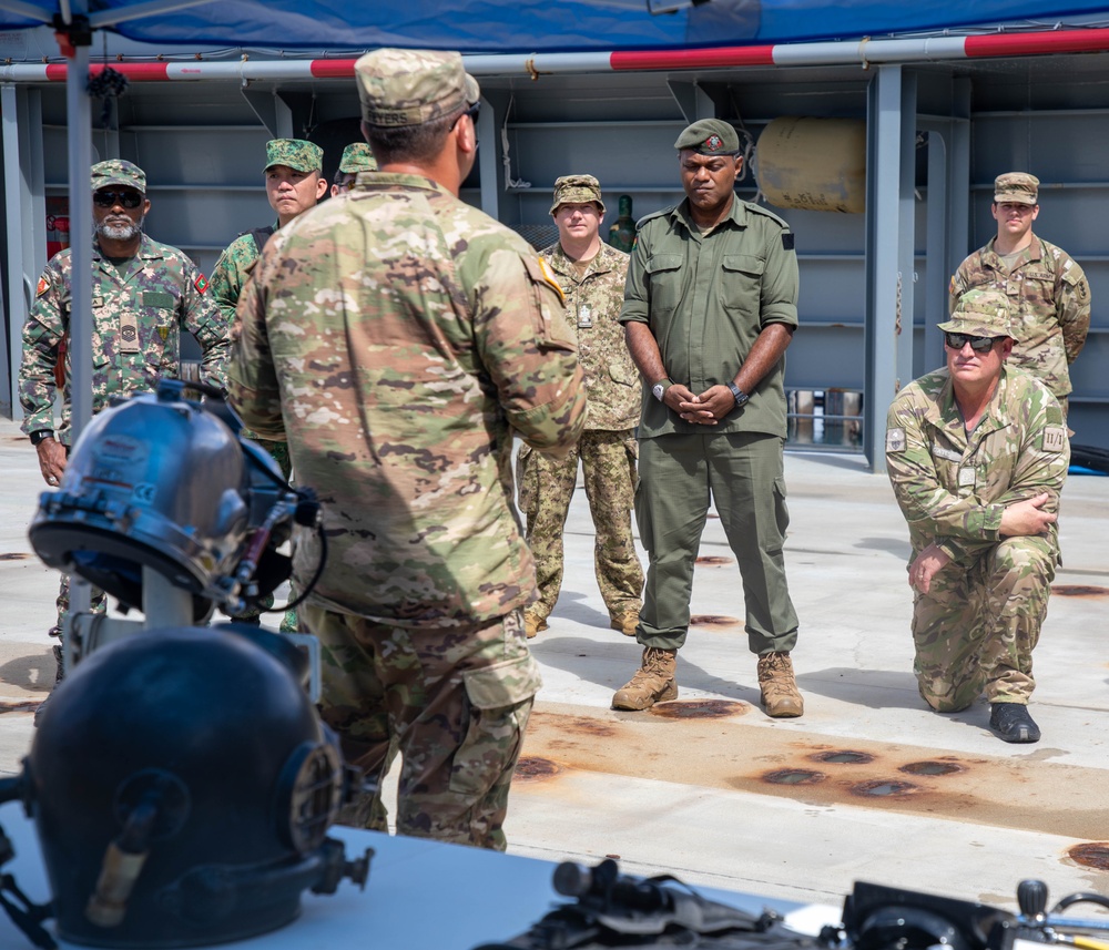 Senior Enlisted Allies visiting SSGT Robert T. Kuroda vessel