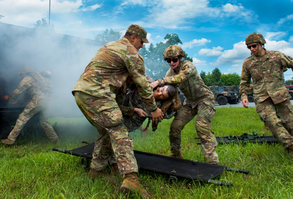 Pennsylvania Army National Guard medical Soldiers participate in mass casualty training