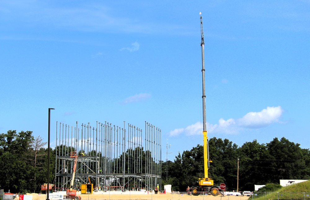 July 2025 construction operations for $55.75 million Collective Training Officers Quarters Project at Fort McCoy