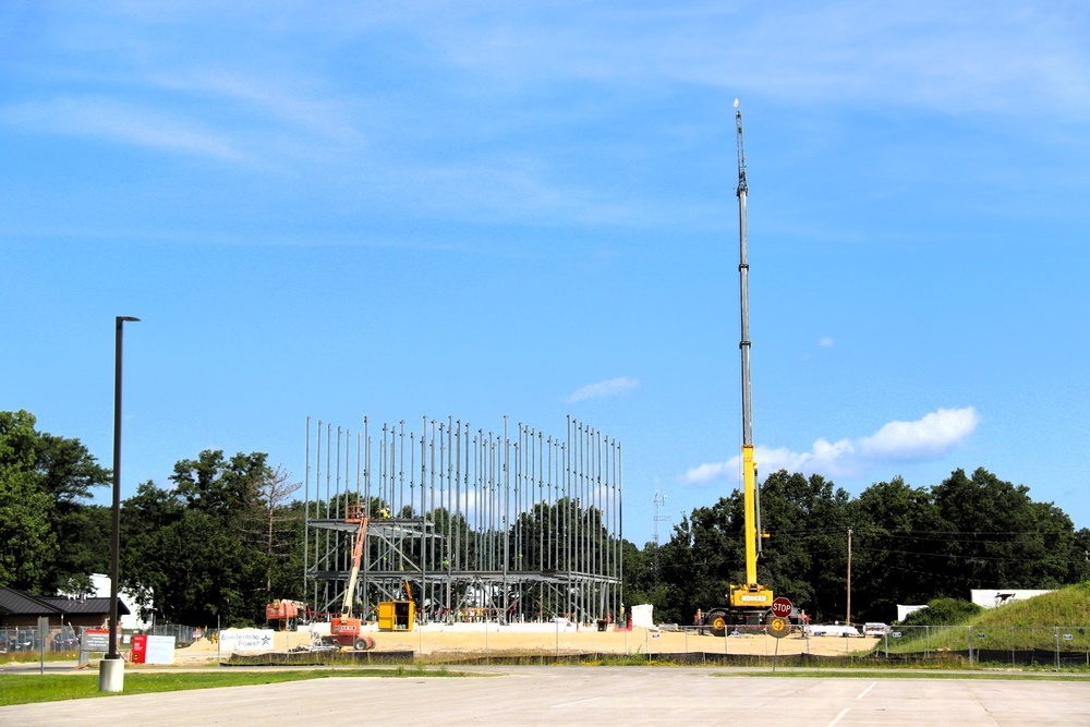 July 2025 construction operations for $55.75 million Collective Training Officers Quarters Project at Fort McCoy
