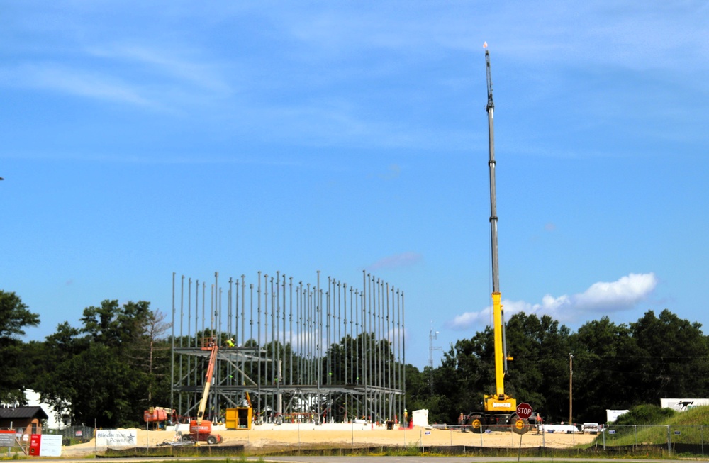 July 2025 construction operations for $55.75 million Collective Training Officers Quarters Project at Fort McCoy