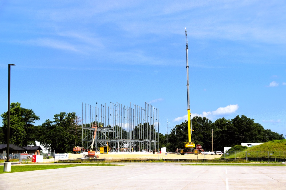 July 2025 construction operations for $55.75 million Collective Training Officers Quarters Project at Fort McCoy