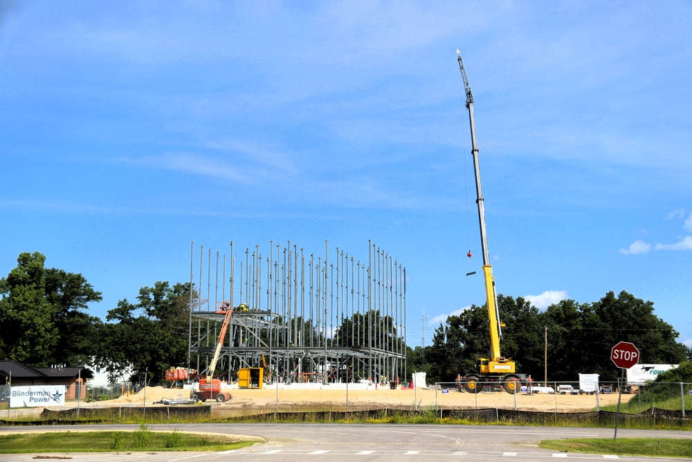 July 2025 construction operations for $55.75 million Collective Training Officers Quarters Project at Fort McCoy