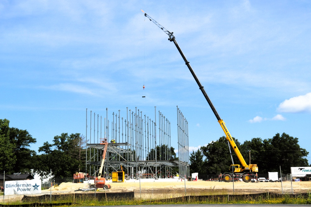 July 2025 construction operations for $55.75 million Collective Training Officers Quarters Project at Fort McCoy