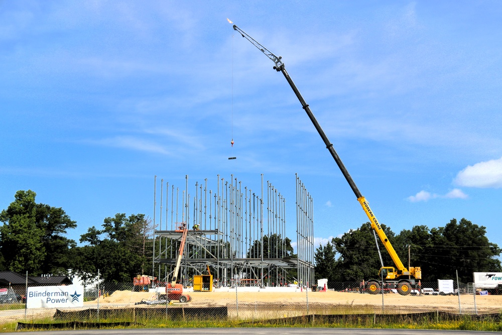 July 2025 construction operations for $55.75 million Collective Training Officers Quarters Project at Fort McCoy