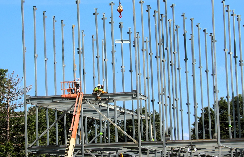 July 2025 construction operations for $55.75 million Collective Training Officers Quarters Project at Fort McCoy