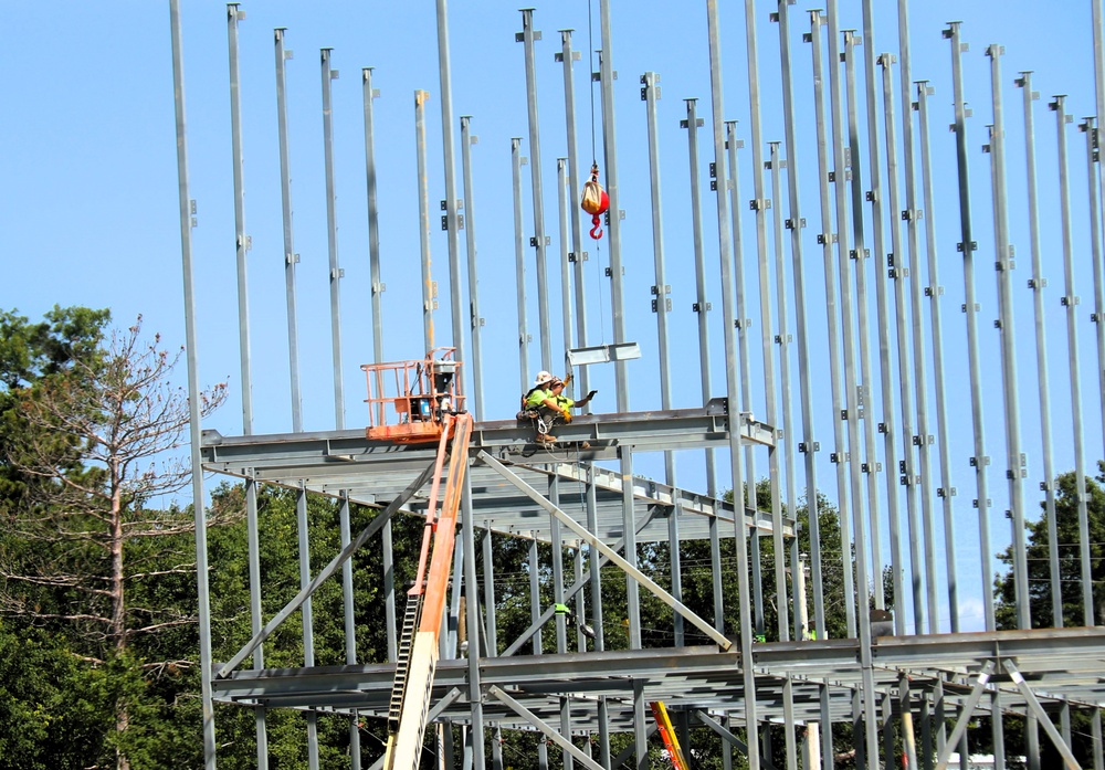 July 2025 construction operations for $55.75 million Collective Training Officers Quarters Project at Fort McCoy
