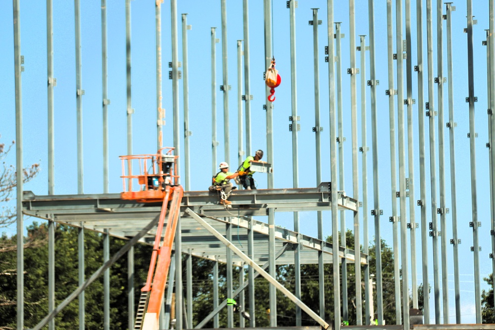 July 2025 construction operations for $55.75 million Collective Training Officers Quarters Project at Fort McCoy