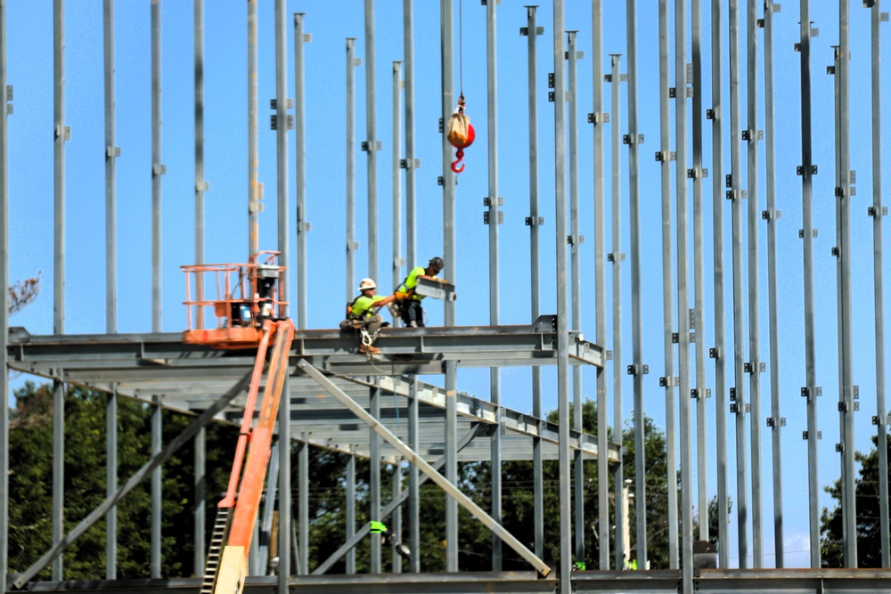 July 2025 construction operations for $55.75 million Collective Training Officers Quarters Project at Fort McCoy