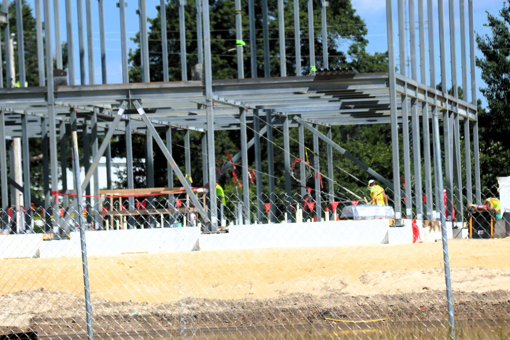 July 2025 construction operations for $55.75 million Collective Training Officers Quarters Project at Fort McCoy