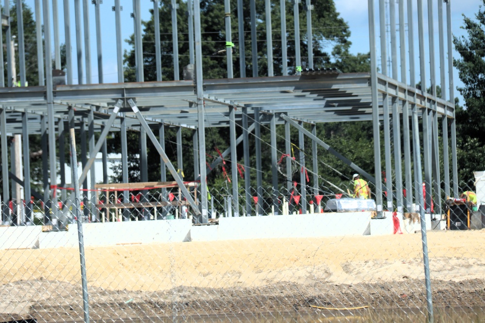 July 2025 construction operations for $55.75 million Collective Training Officers Quarters Project at Fort McCoy