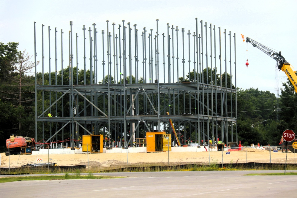 July 2025 construction operations for $55.75 million Collective Training Officers Quarters Project at Fort McCoy
