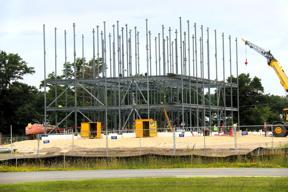 July 2025 construction operations for $55.75 million Collective Training Officers Quarters Project at Fort McCoy