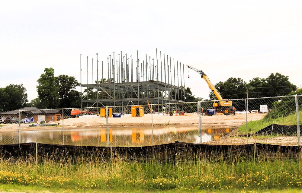 July 2025 construction operations for $55.75 million Collective Training Officers Quarters Project at Fort McCoy