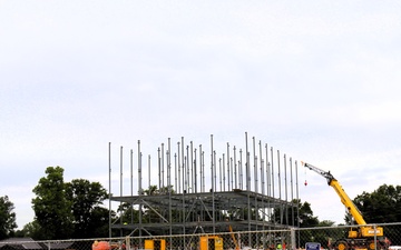 July 2025 construction operations for $55.75 million Collective Training Officers Quarters Project at Fort McCoy
