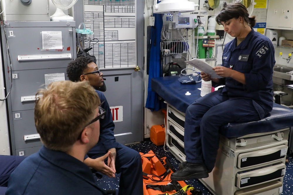 USS Princeton conducts routine operations while underway with Carrier Strike Group 1