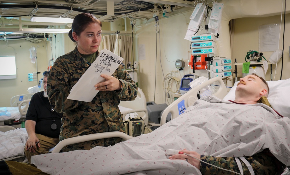 Sailors and Marines aboard USS San Diego (LPD 22) Conduct Mass Casualty Exercise during Exercise Talisman Sabre