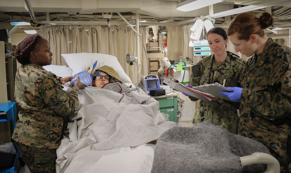 Sailors and Marines aboard USS San Diego (LPD 22) Conduct Mass Casualty Exercise during Exercise Talisman Sabre