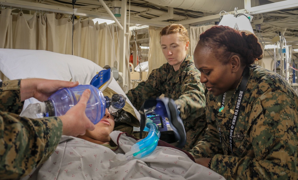 Sailors and Marines aboard USS San Diego (LPD 22) Conduct Mass Casualty Exercise during Exercise Talisman Sabre