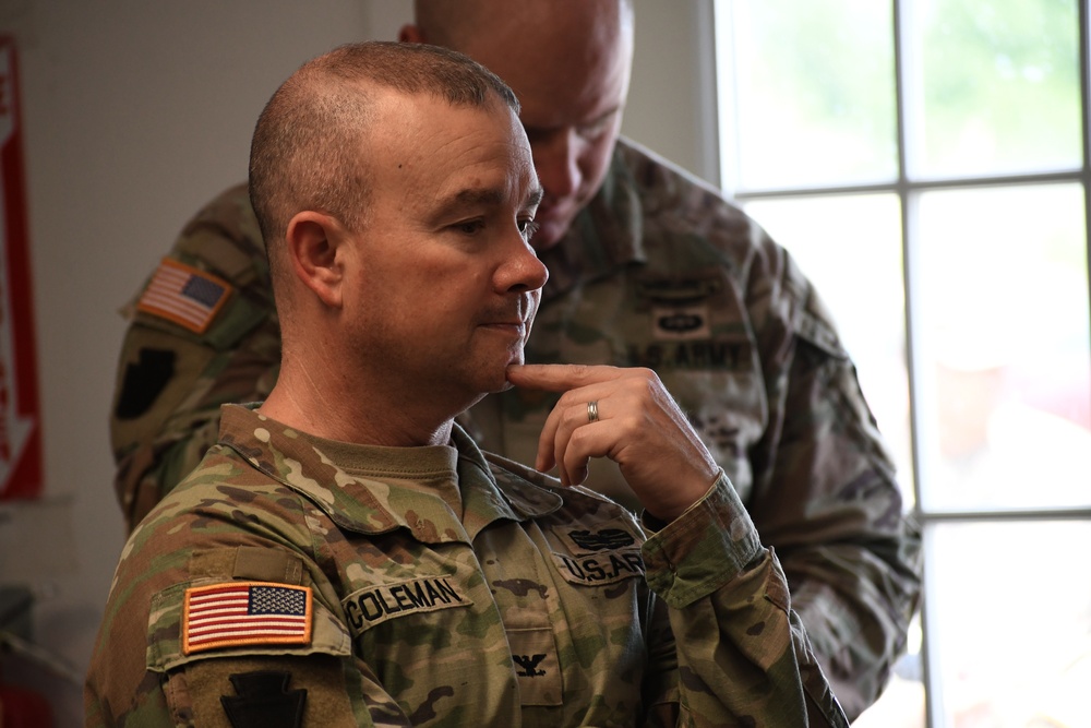 Coleman observes training event