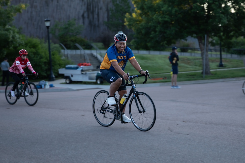 Team Navy cyclists conduct course familiarization during 2025 DoD Warrior Games