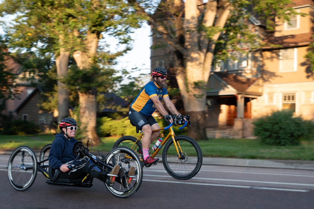 Team Navy cyclists conduct course familiarization during Warrioir Games 2025