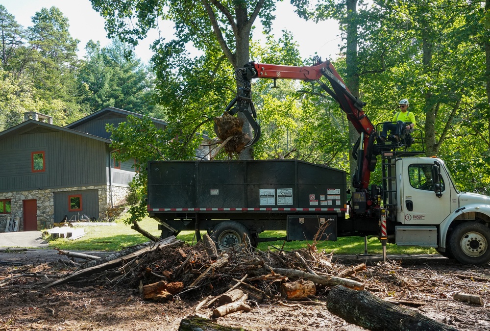 Private Property Debris Removal continues in Buncombe County, North Carolina