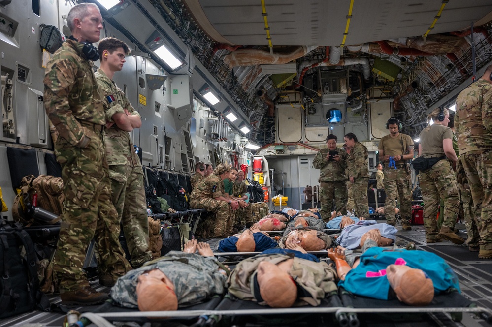 International aeromedical evacuation familiarization training at Andersen AFB