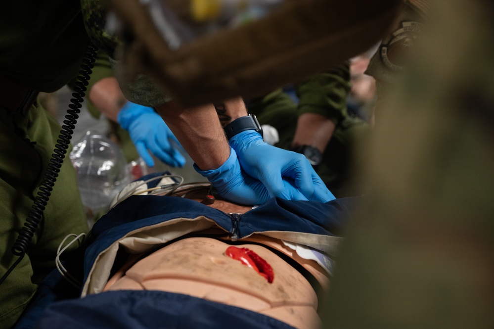 International aeromedical evacuation familiarization training at Andersen AFB