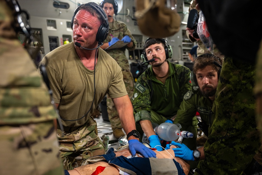 International aeromedical evacuation familiarization training at Andersen AFB