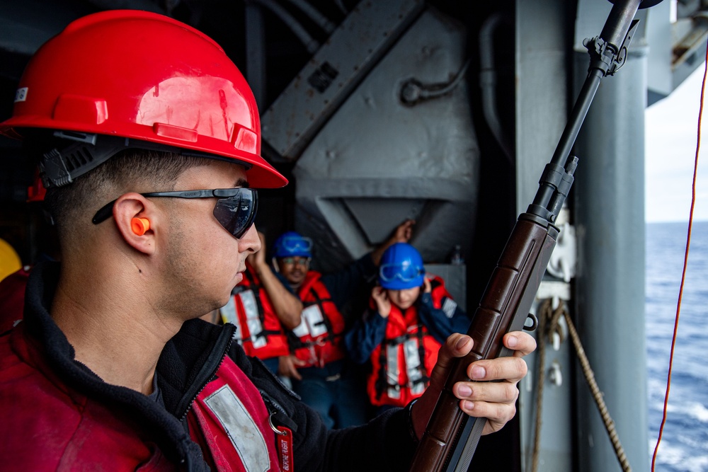 America Strike Group Conducts Replenishment at Sea with USNS Rappahannock During Exercise Talisman Sabre 25