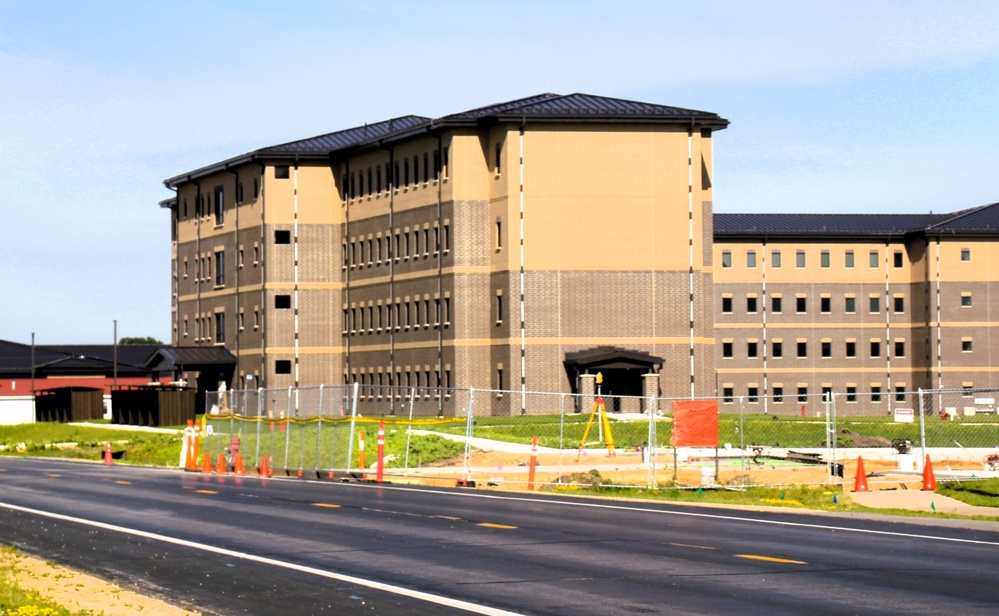 July 2025 construction operations for South Barracks Project at Fort McCoy