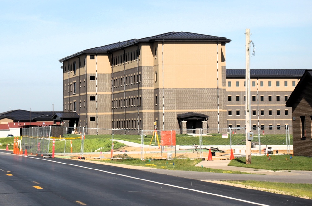 July 2025 construction operations for South Barracks Project at Fort McCoy